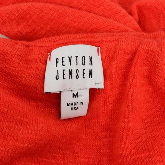 Peyton Jensen Aspen Knit Cami Side Stripes Sleeveless Orange/Red Size Medium - Picture 8 of 8